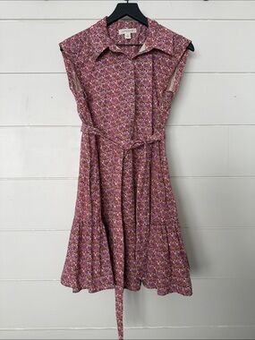 Treasure & Bond Ivory and Pink Floral Skirt